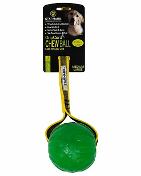 Starmark Gripcord Chew Ball M/L – med handtag