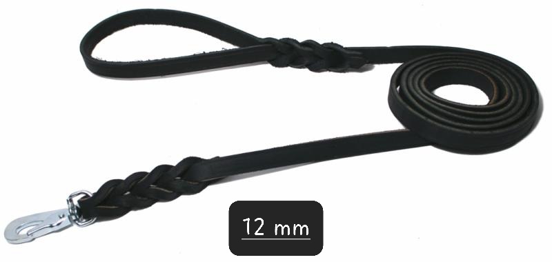 PetNation Svart Läderkoppel 180cm BGBtyp (olika bredder) - 4