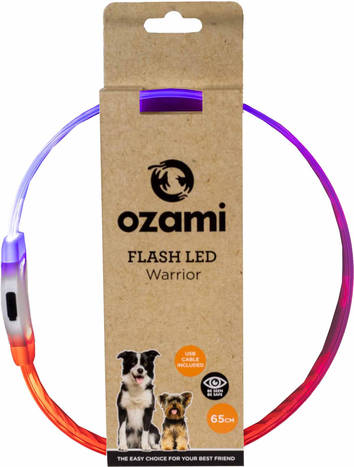 Ozami Flash LED-halsband Warrior, multicolor