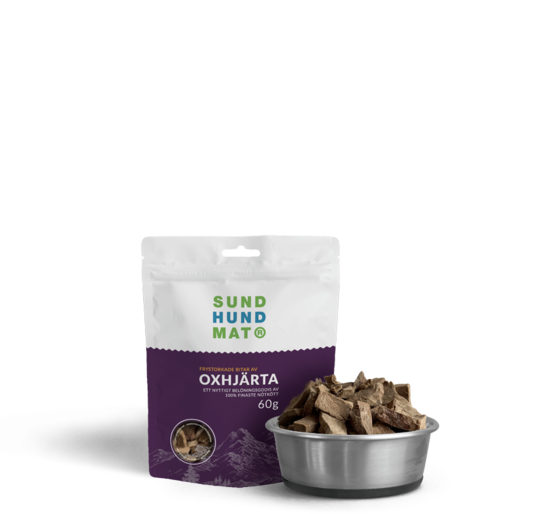 Sund Hundmat hundgodis - frystorkat Oxhjärta 60 gr