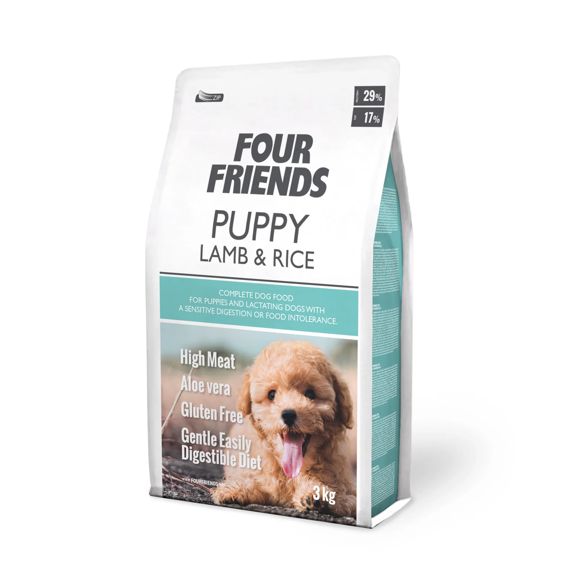 Four Friends Dog Puppy Lamb & Rice 3 kg
