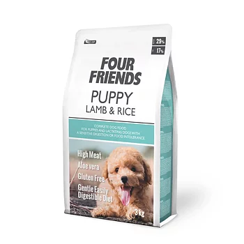 Four Friends Dog Puppy Lamb & Rice 3 kg