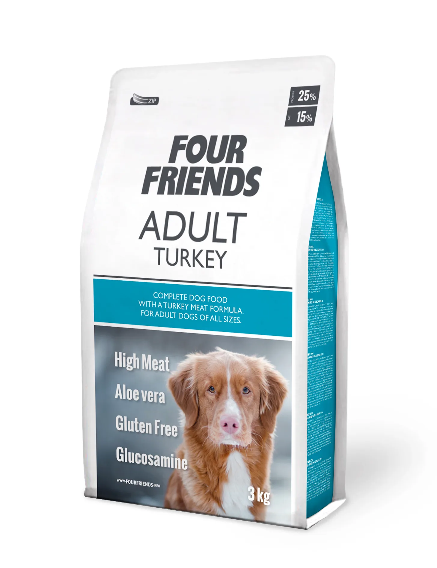 Four Friends Dog Adult Turkey 3 kg