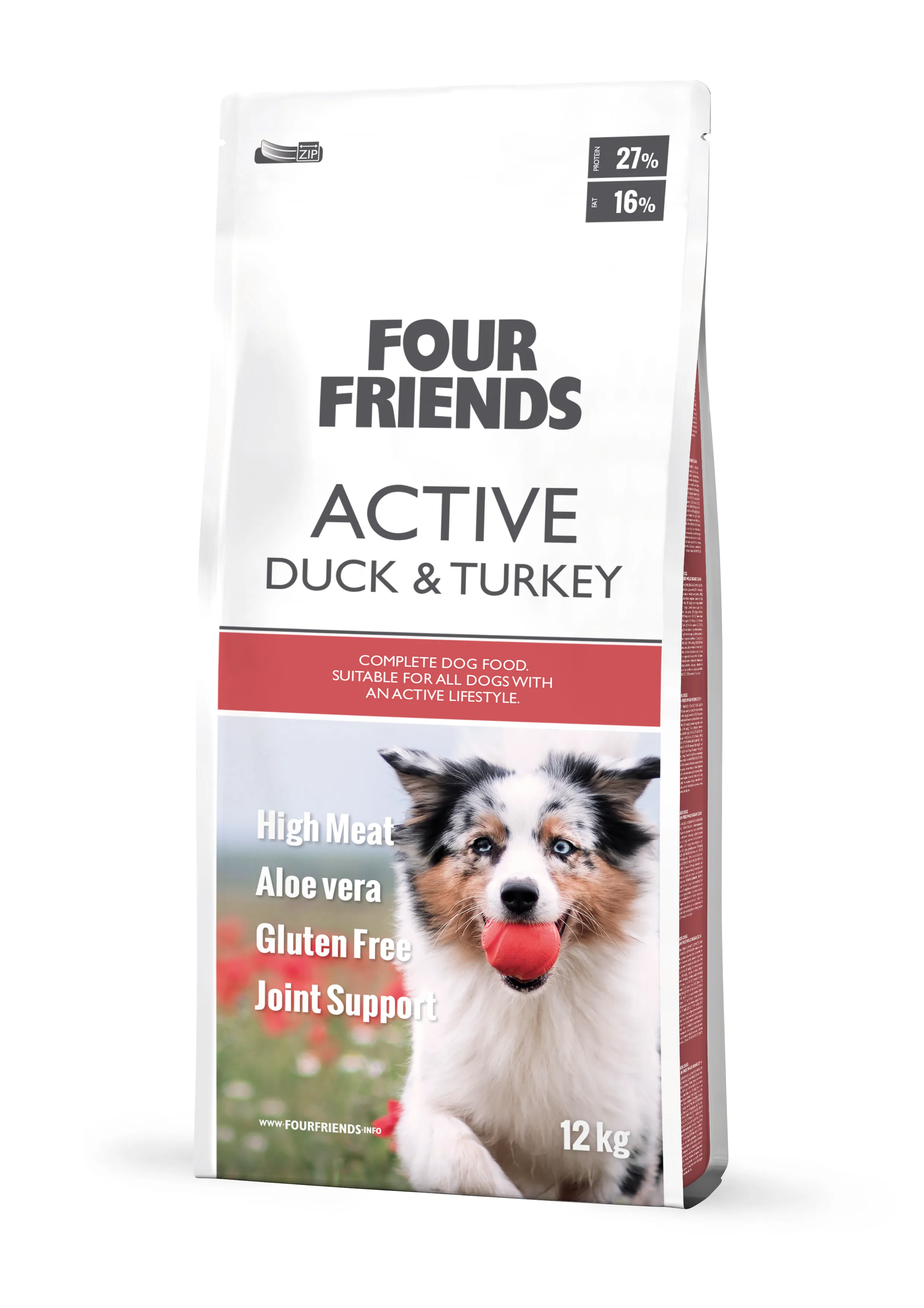 Four Friends Dog Active Duck & Turkey 12 kg