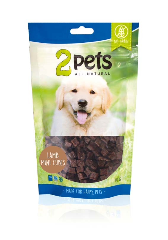 2pets Dogsnack Lamb MiniCubes 100 gr