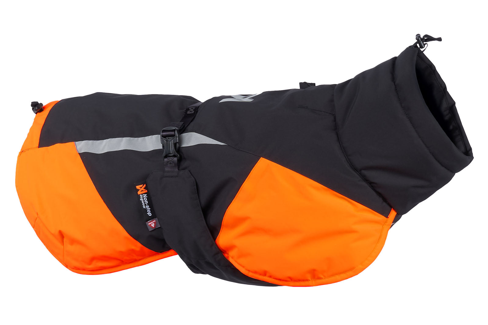 Non-stop dogwear Glacier jacket 3.0, svart/orange - vintertäcke