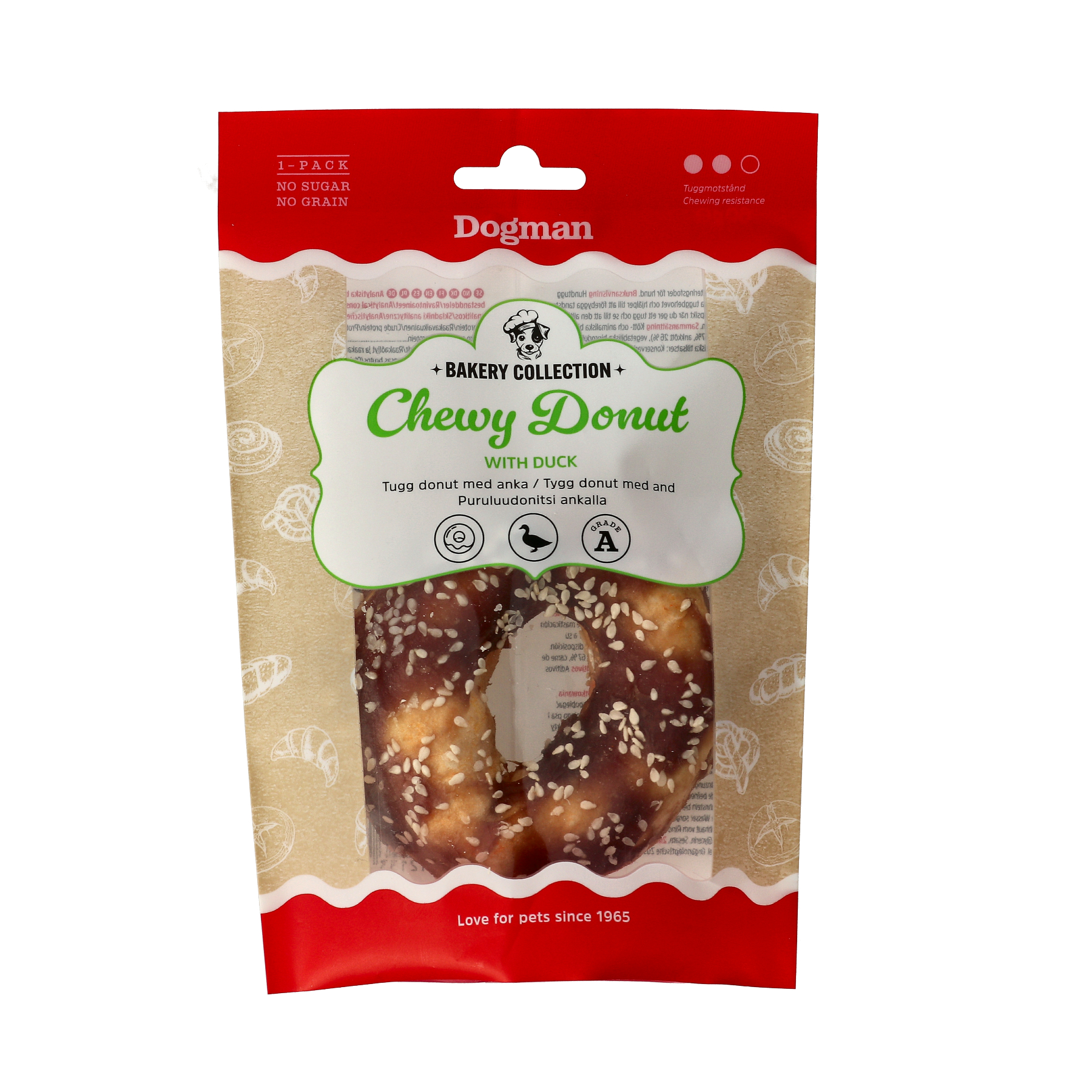 Dogman Bakery tuggdonut med anka