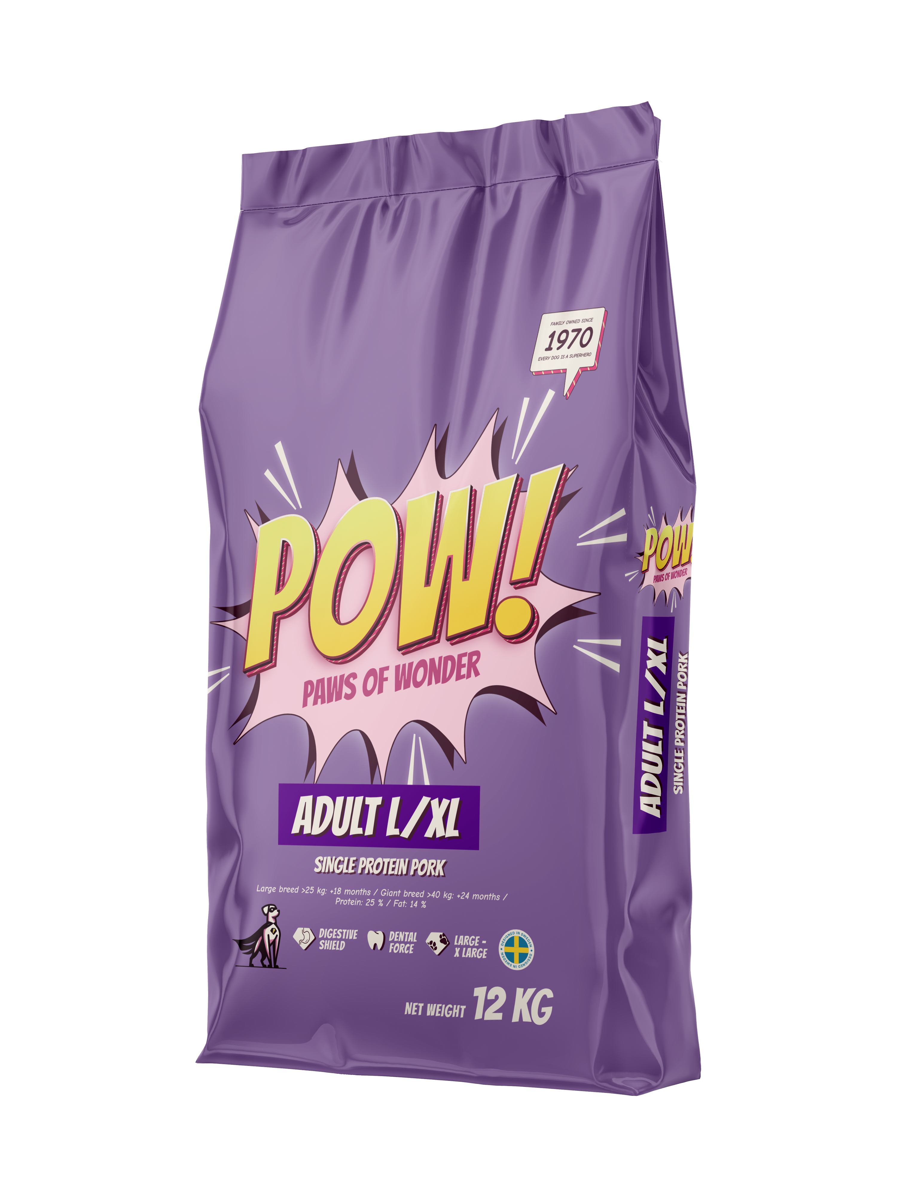 POW! Dog Adult L/XL Pork 12 kg - 3