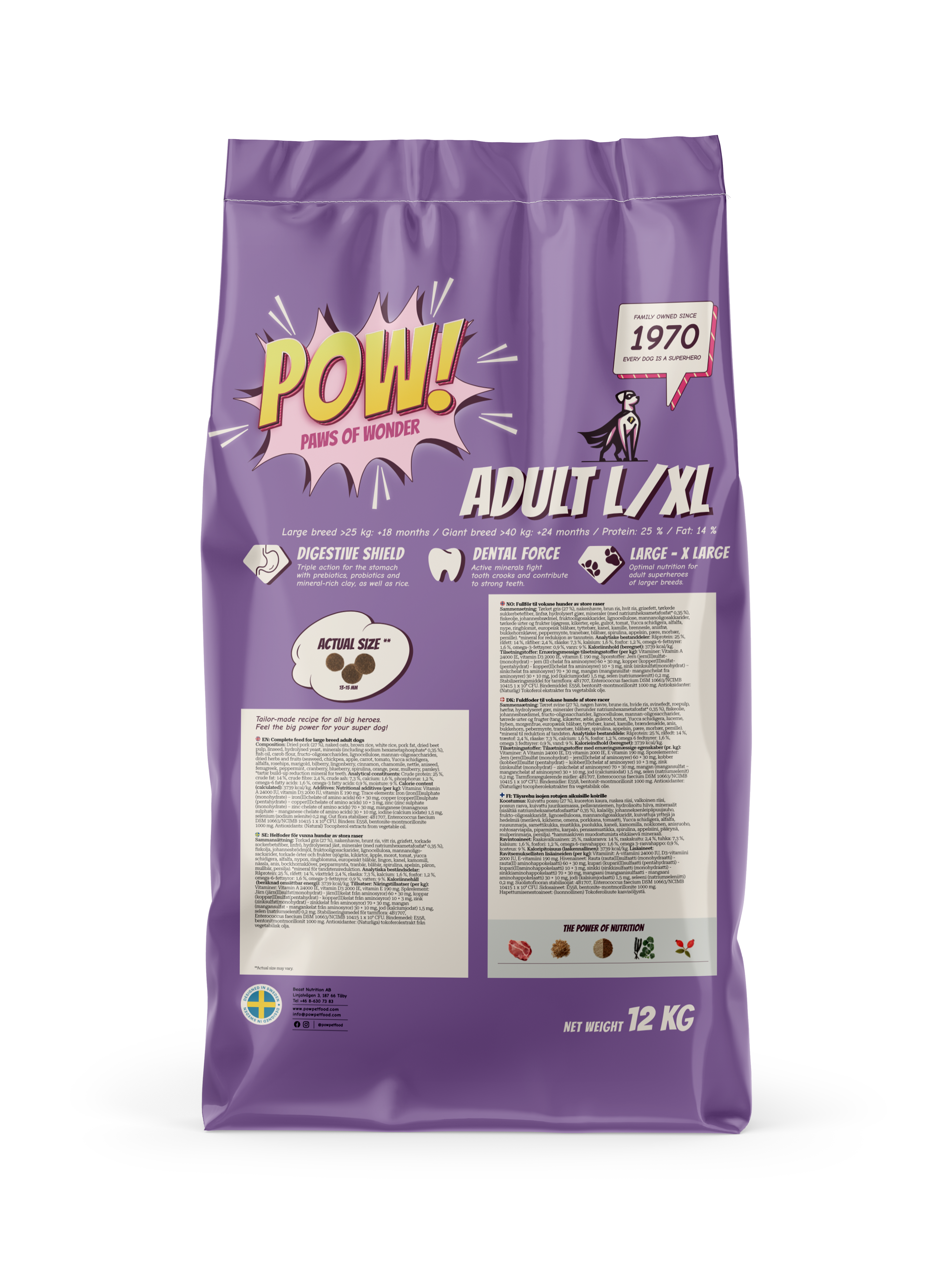 POW! Dog Adult L/XL Pork 12 kg - 4