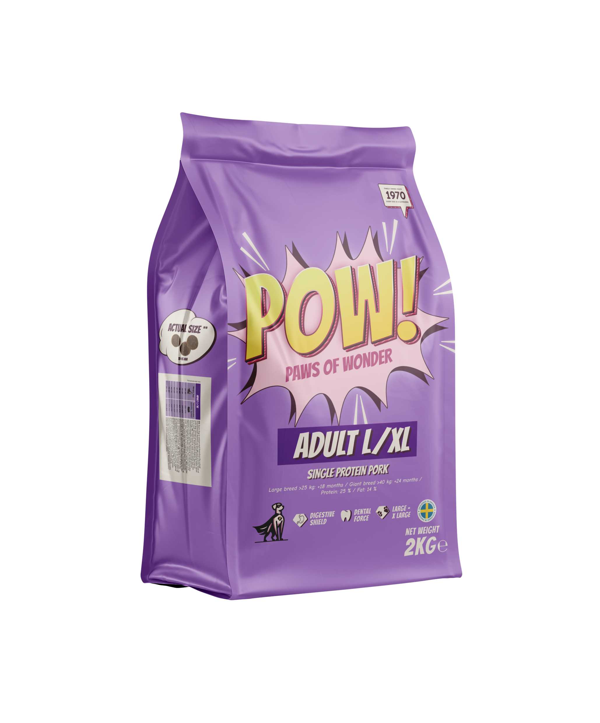 POW! Dog Adult L/XL Pork 2 kg - 2