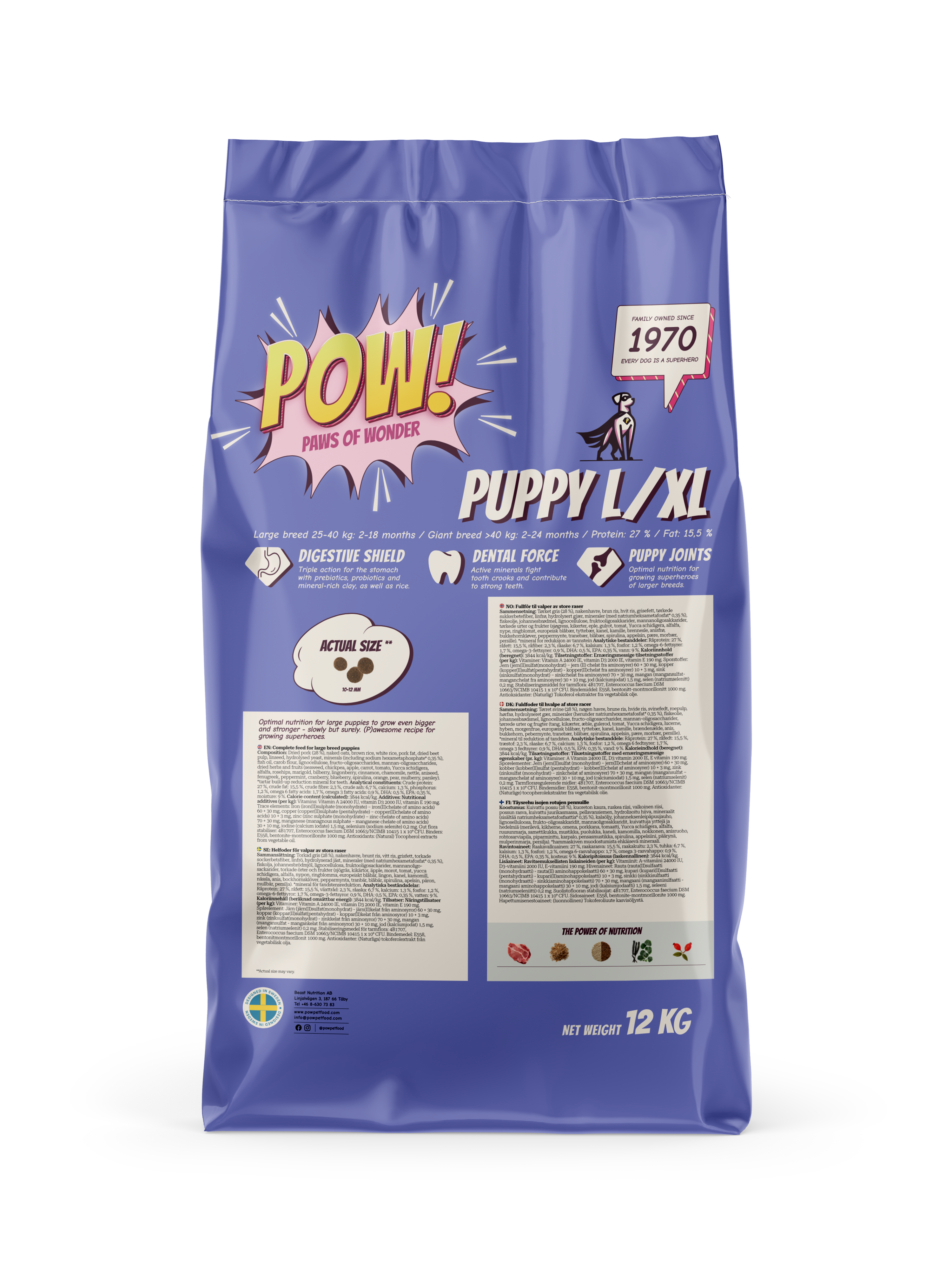 POW! Dog Puppy L/XL Pork 12 kg - 4