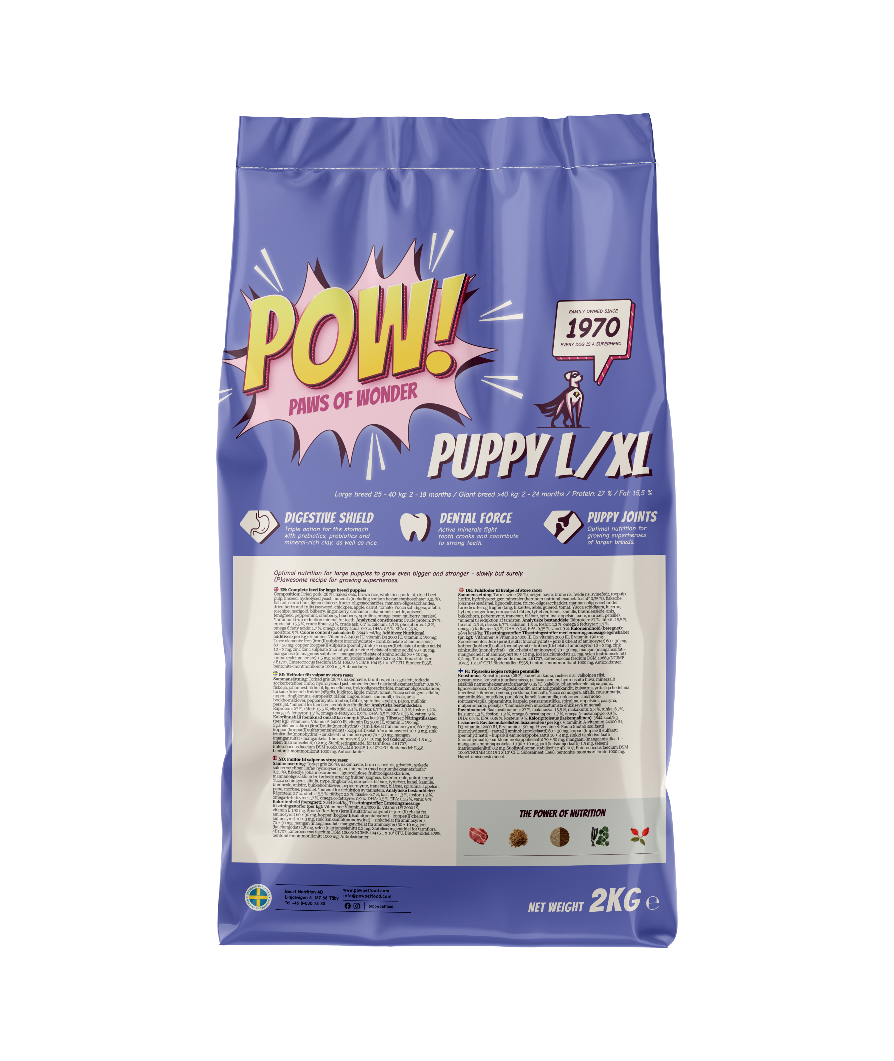 POW! Dog Puppy L/XL Pork 2 kg - 4