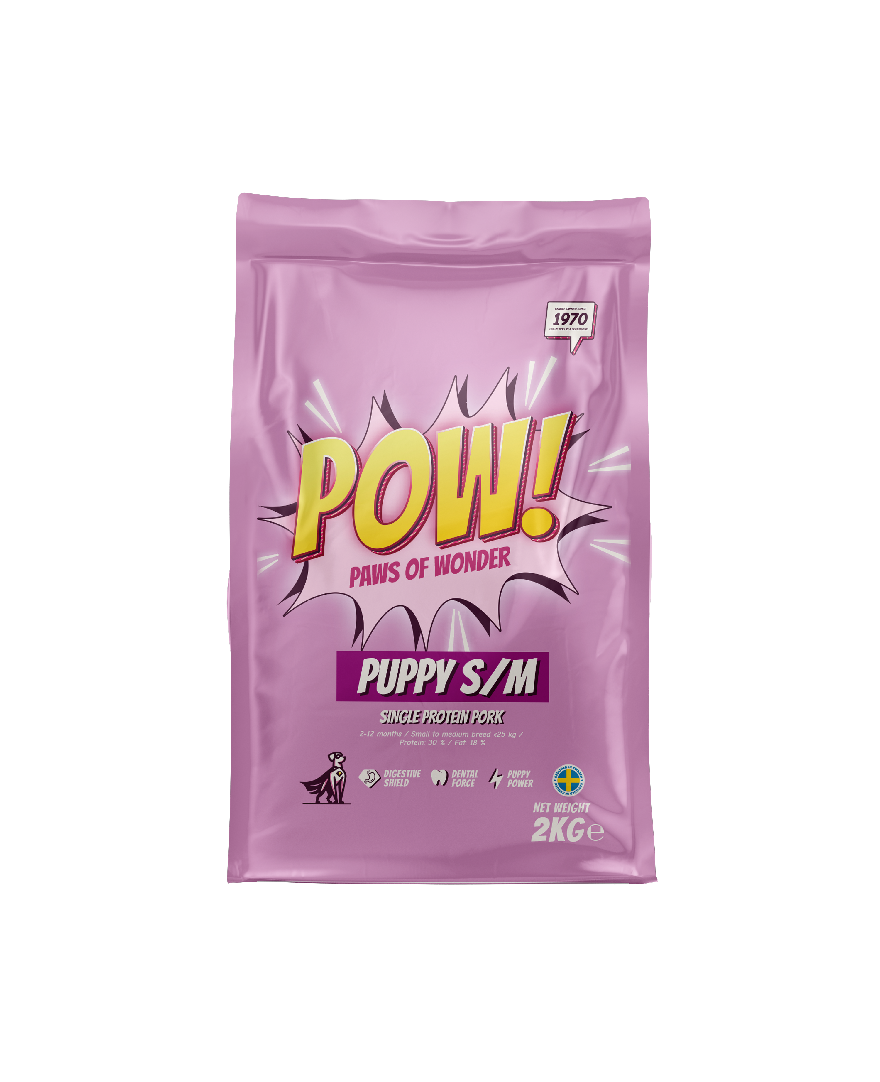 POW! Dog Puppy S/M Pork 2 kg