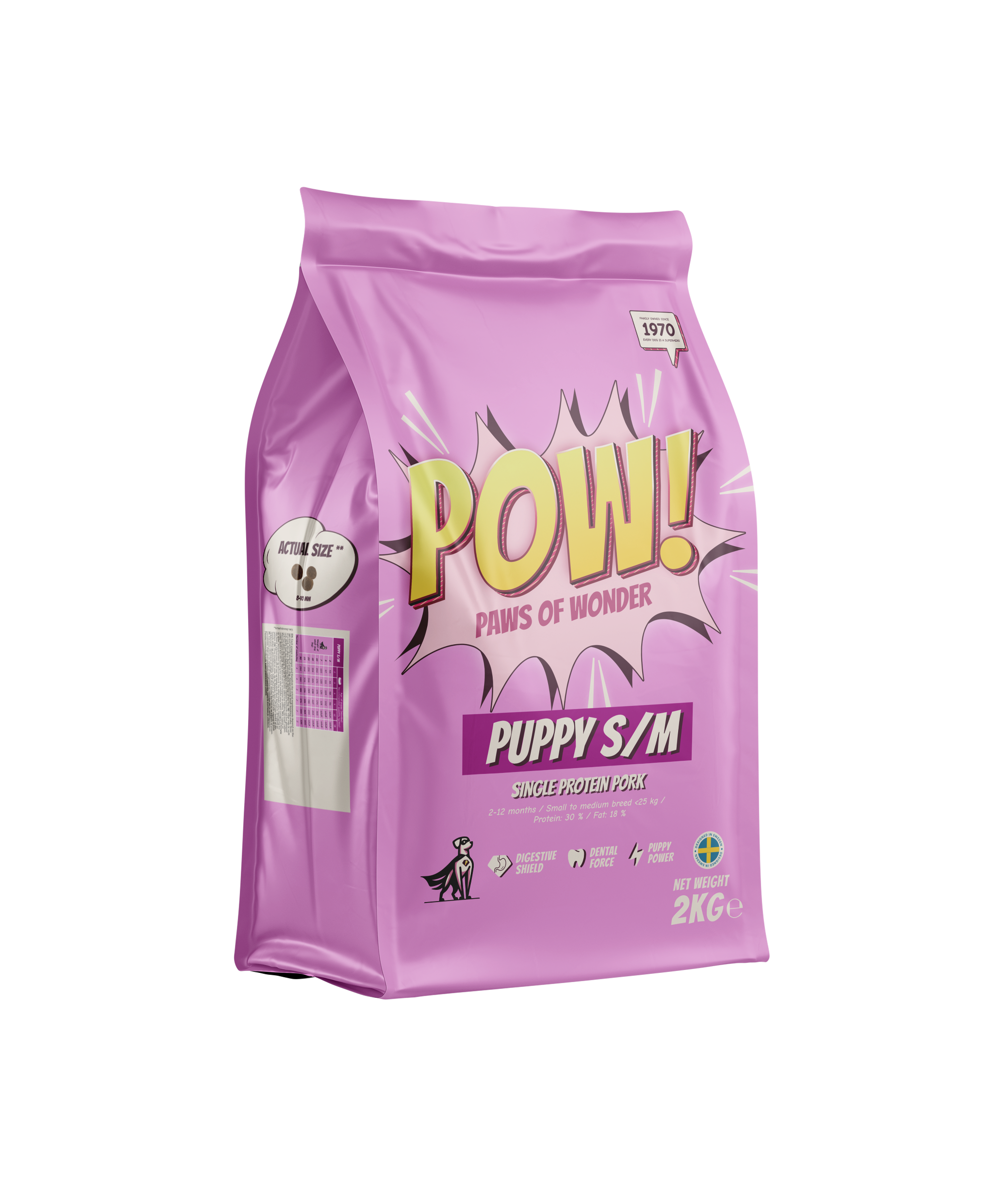POW! Dog Puppy S/M Pork 2 kg - 2