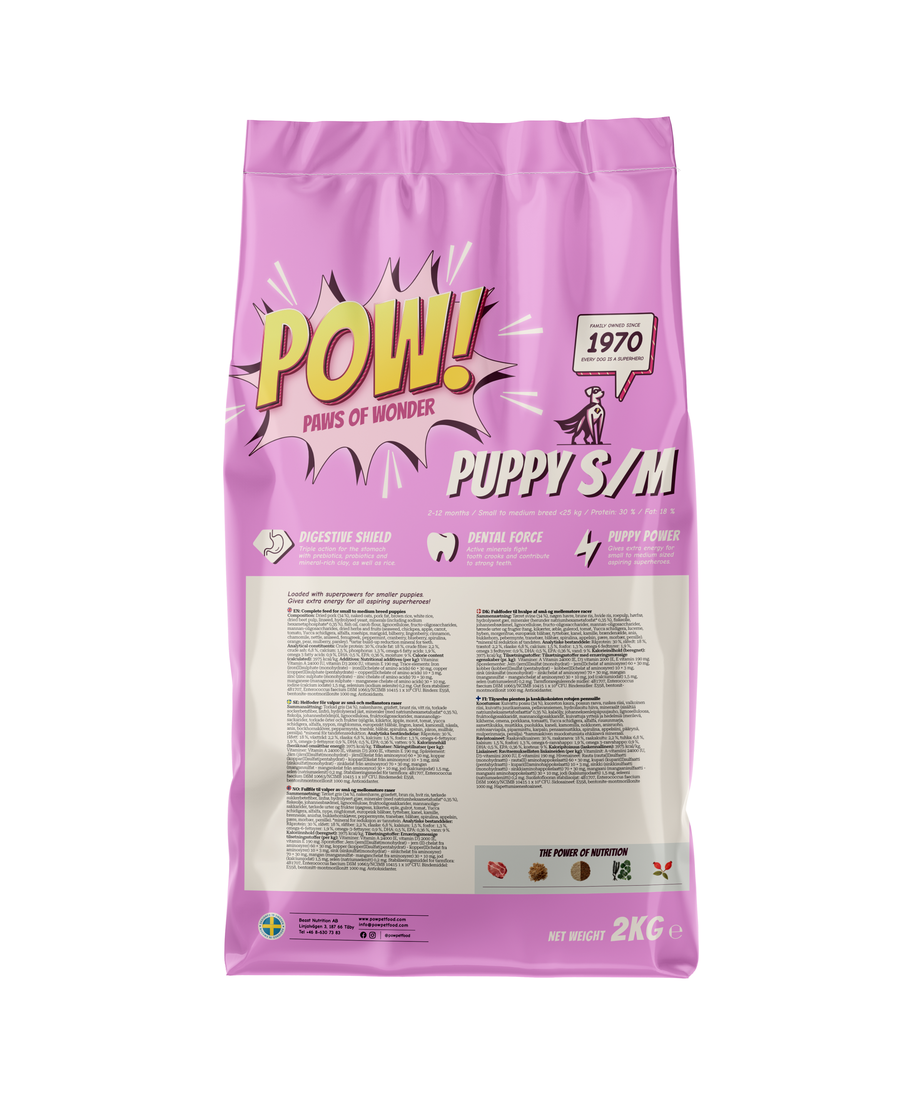 POW! Dog Puppy S/M Pork 2 kg - 4