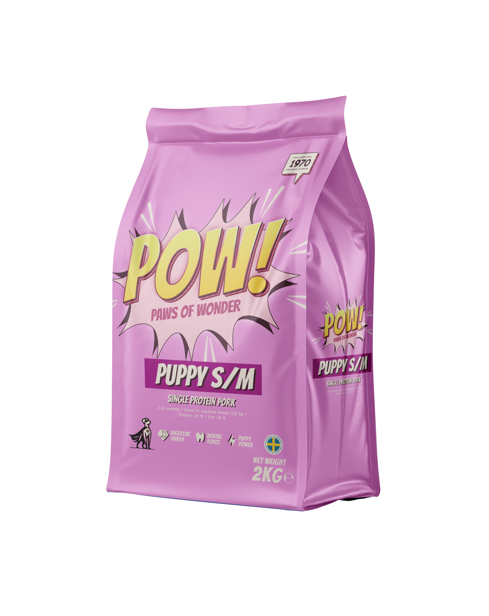 POW! Dog Puppy S/M Pork 2 kg - 3