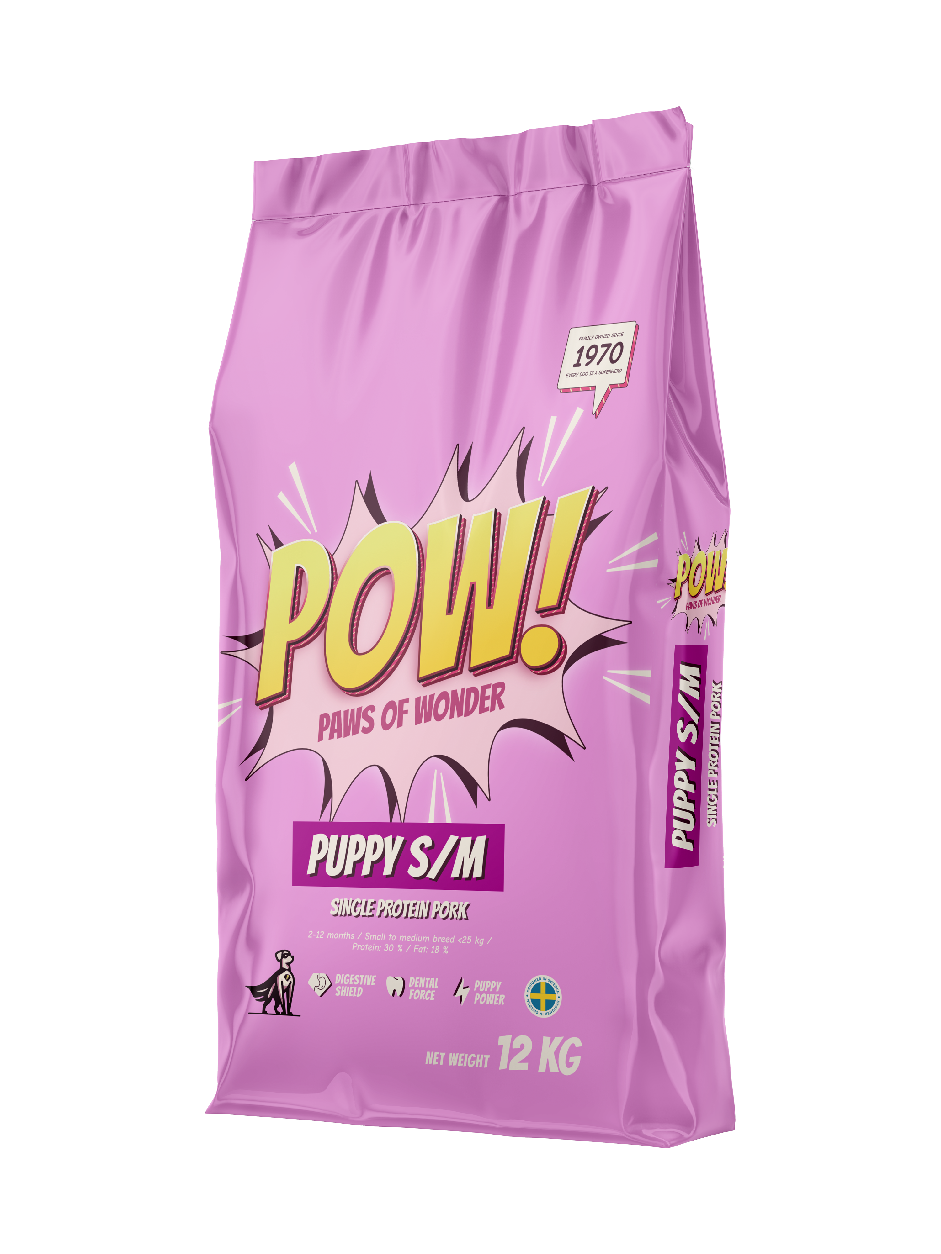 POW! Dog Puppy S/M Pork 12 kg - 3