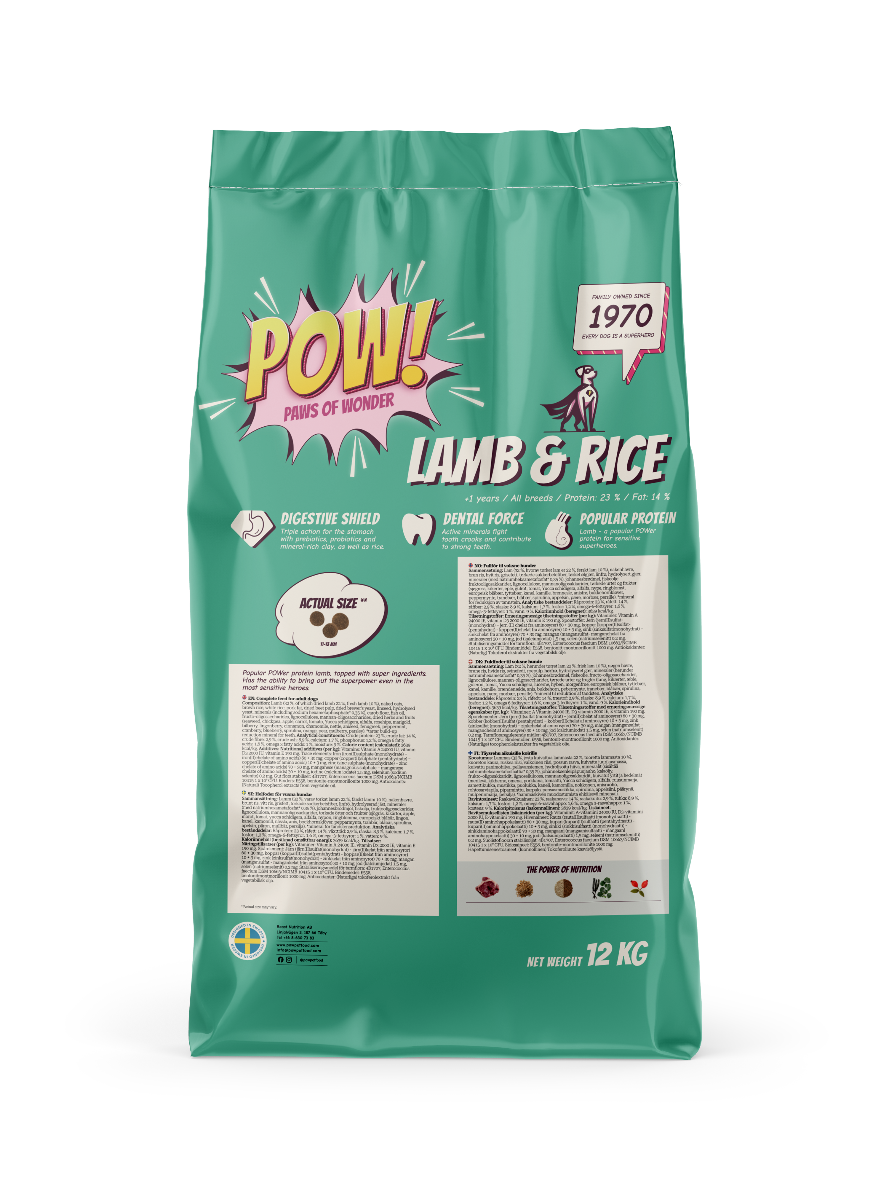 POW! Dog Adult Lamb & Rice 12 kg - 4