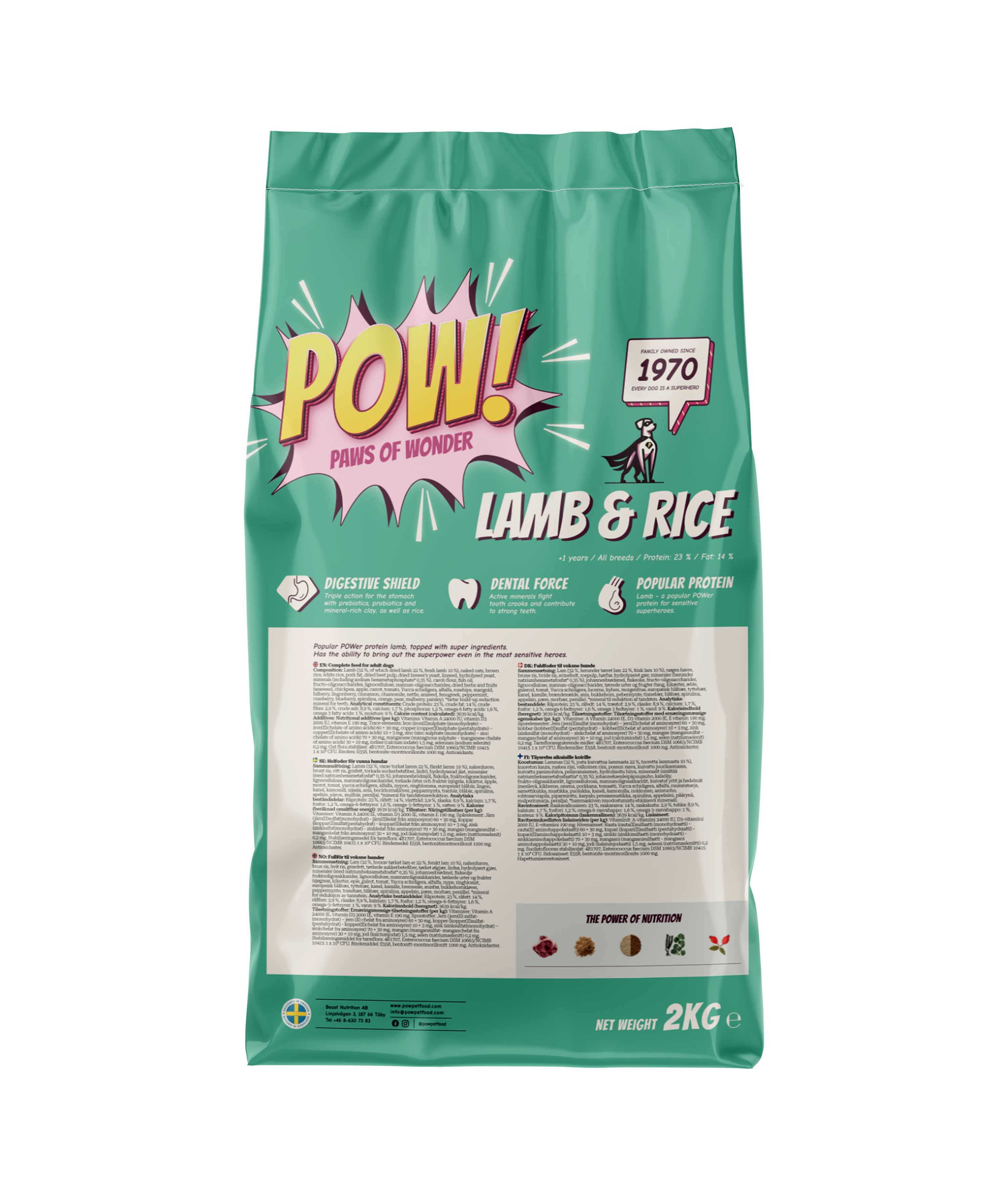 POW! Dog Adult Lamb & Rice 2 kg - 4