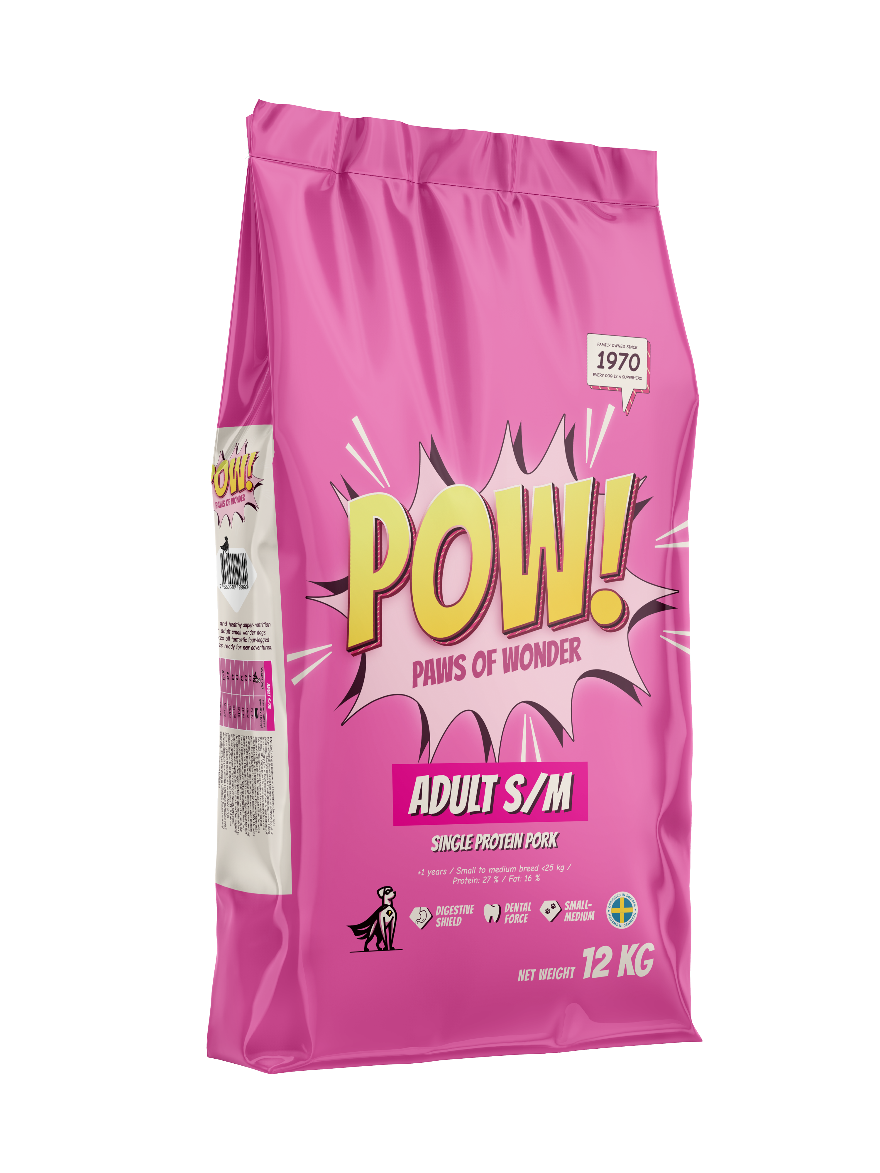POW! Dog Adult S/M Pork 12 kg