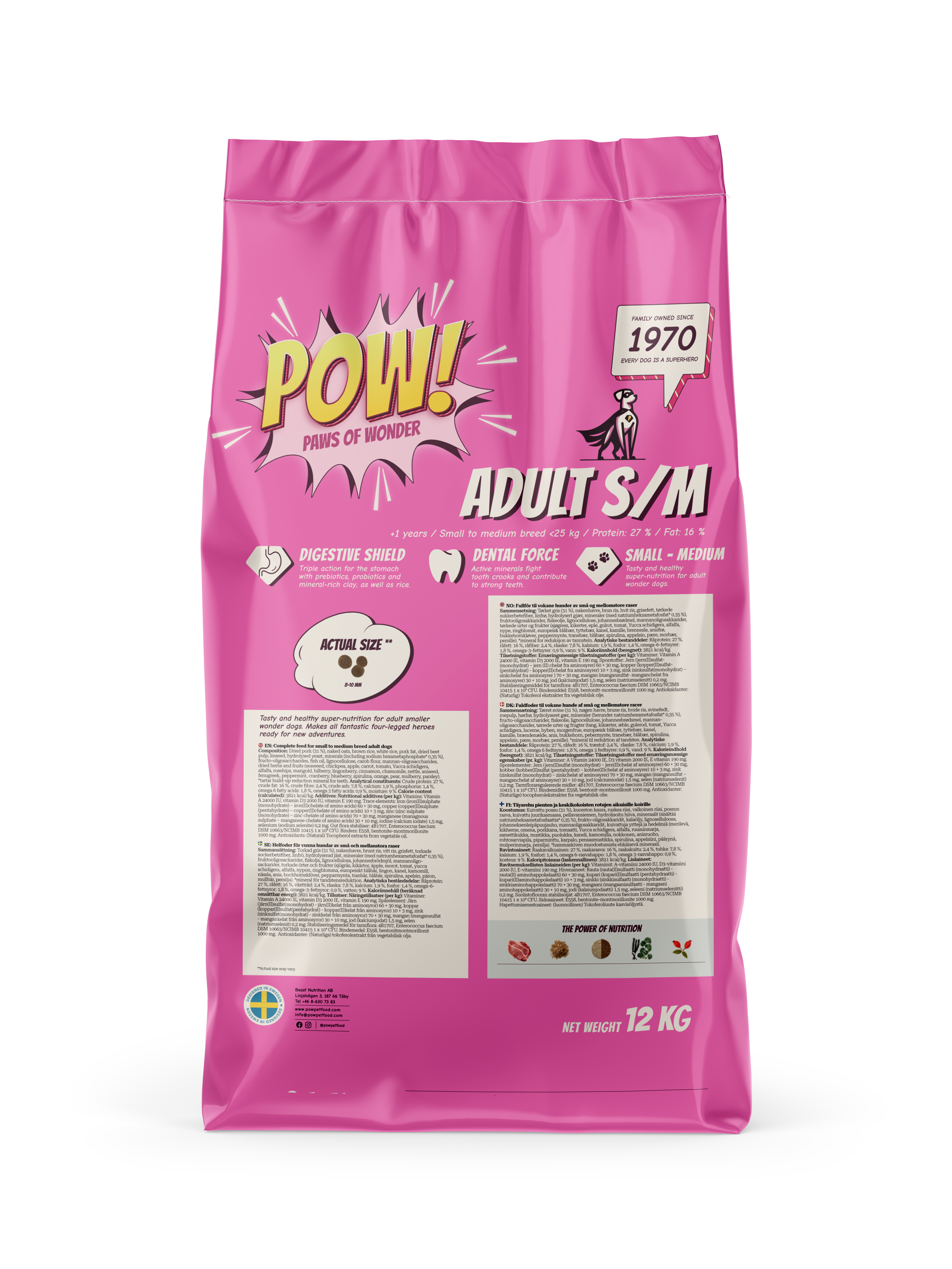 POW! Dog Adult S/M Pork 12 kg - 3