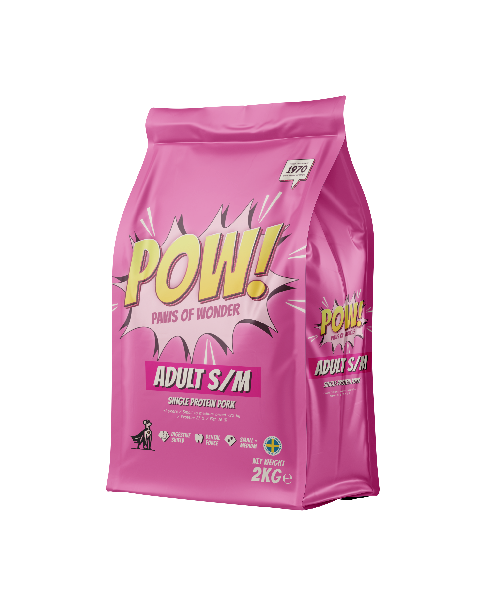 POW! Dog Adult S/M Pork 2 kg - 3