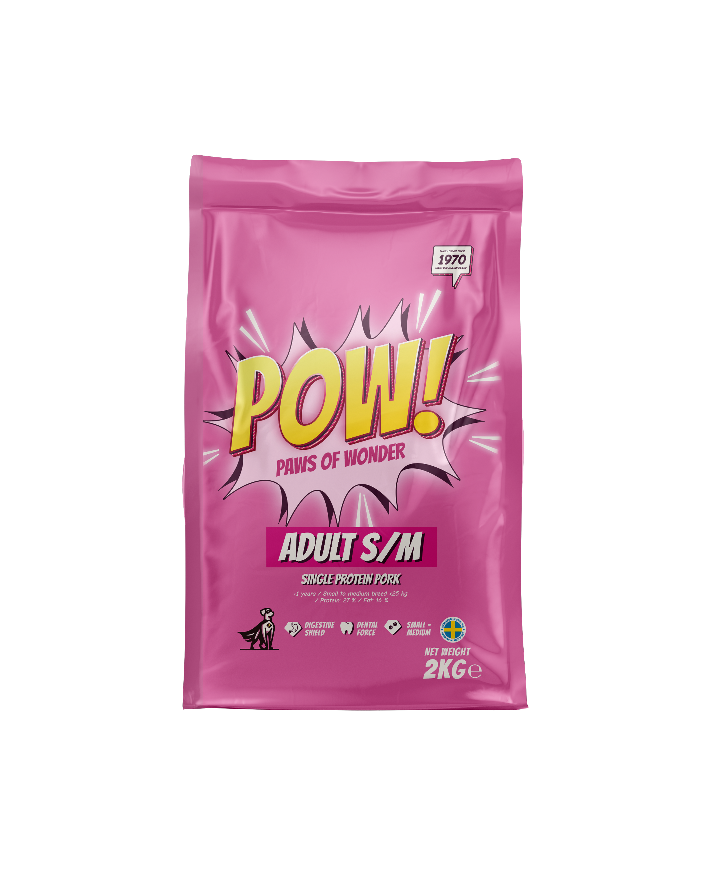 POW! Dog Adult S/M Pork 2 kg