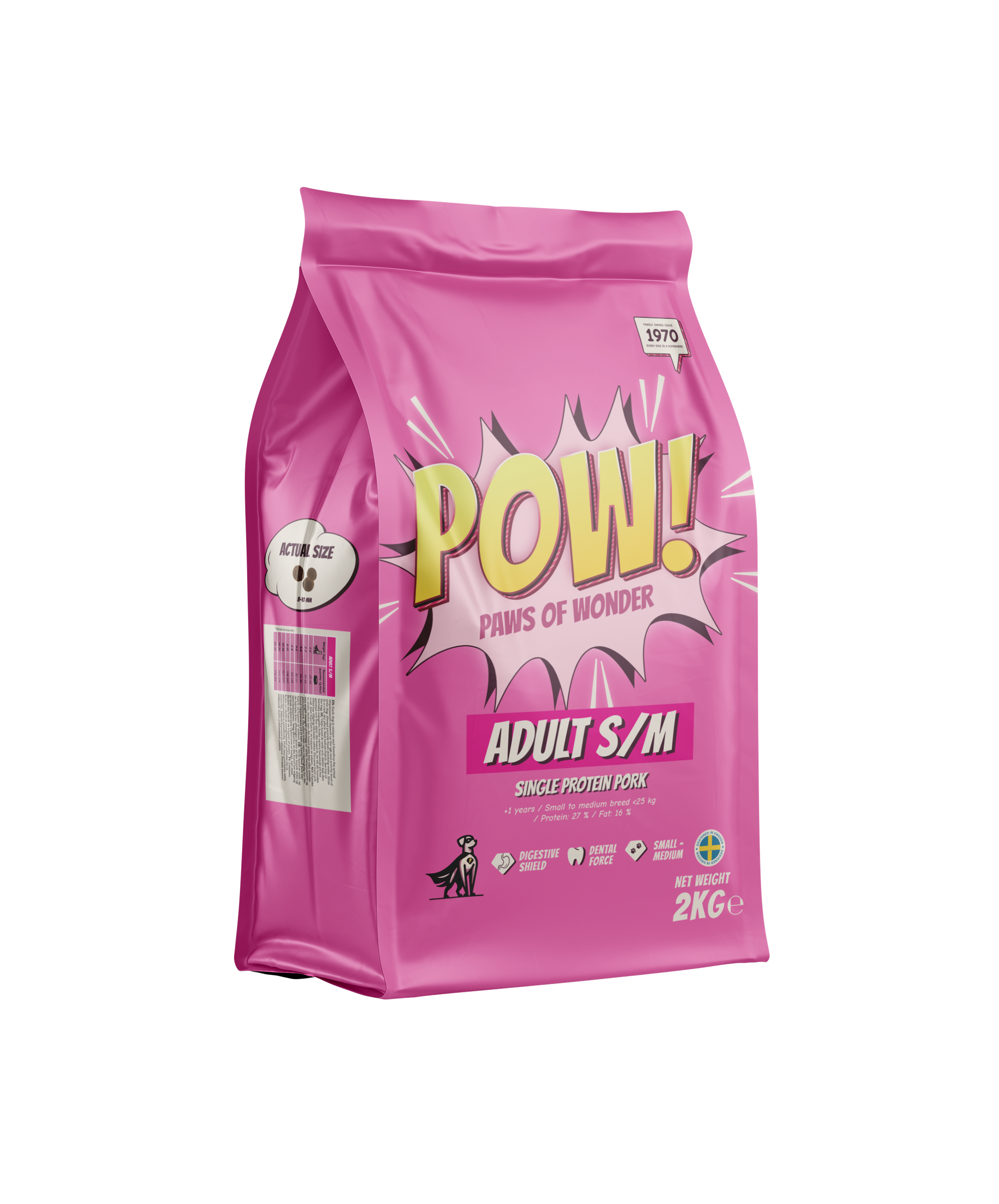 POW! Dog Adult S/M Pork 2 kg - 2