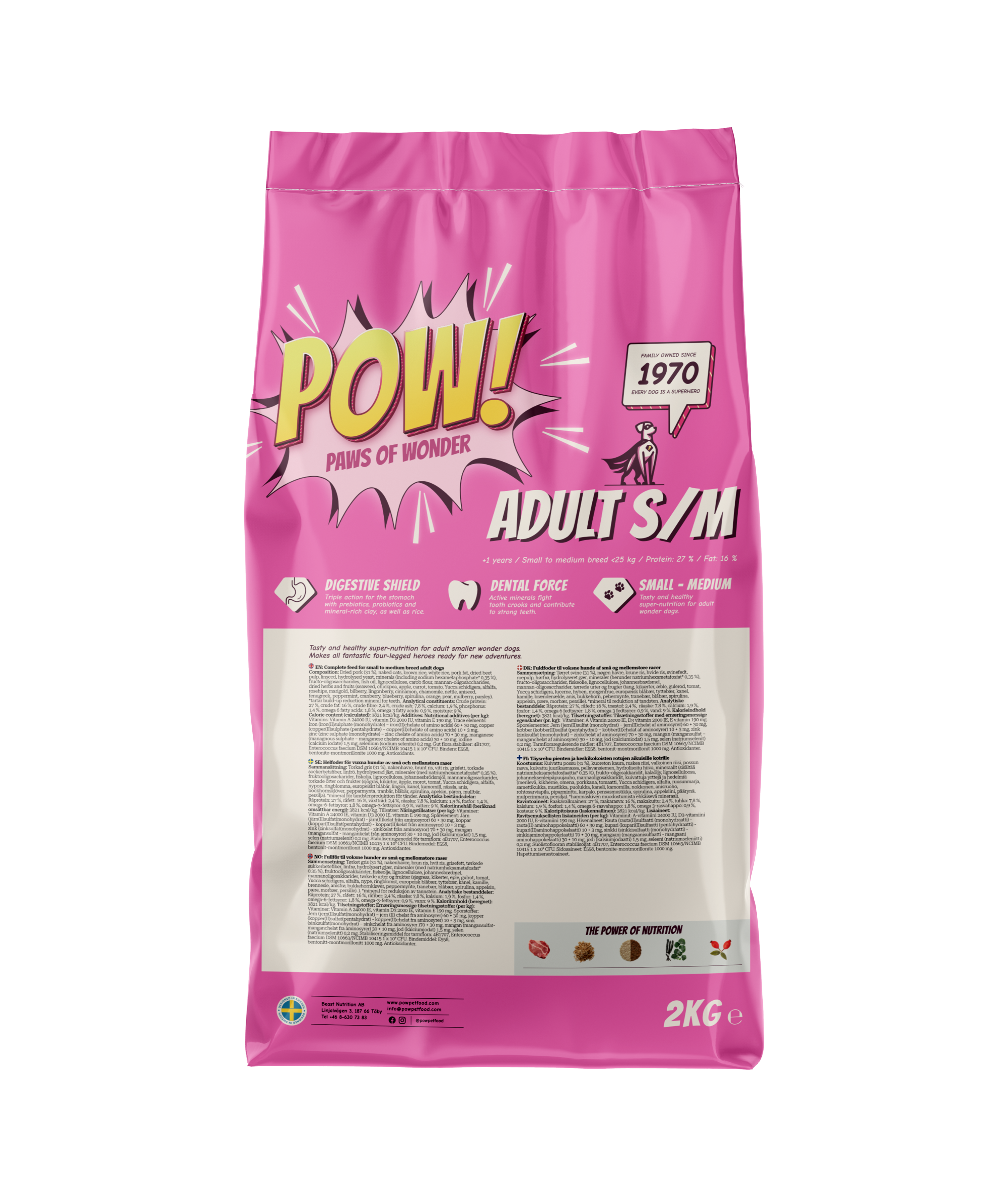 POW! Dog Adult S/M Pork 2 kg - 4