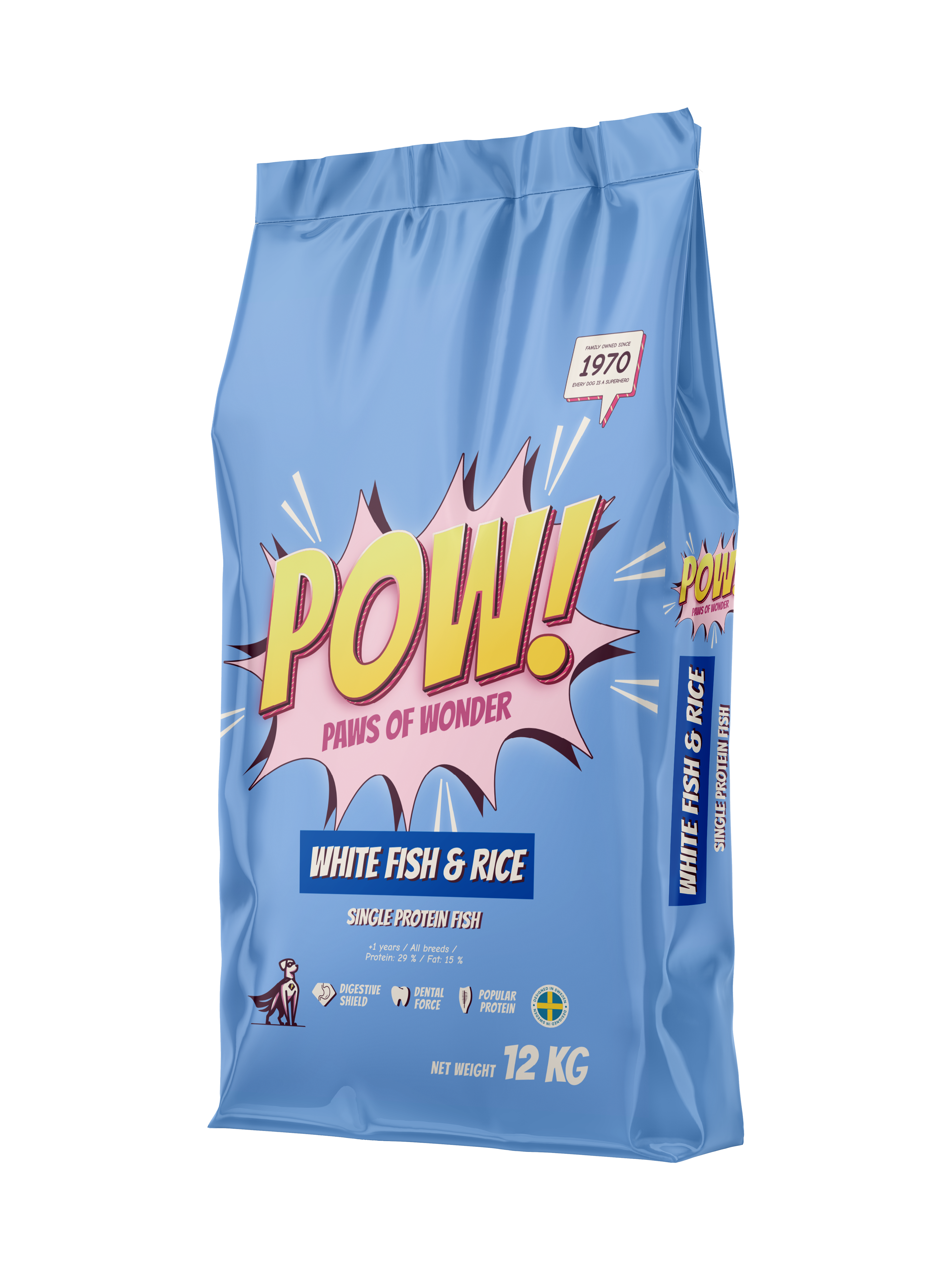 POW! Dog Adult White Fish 12 kg - 3