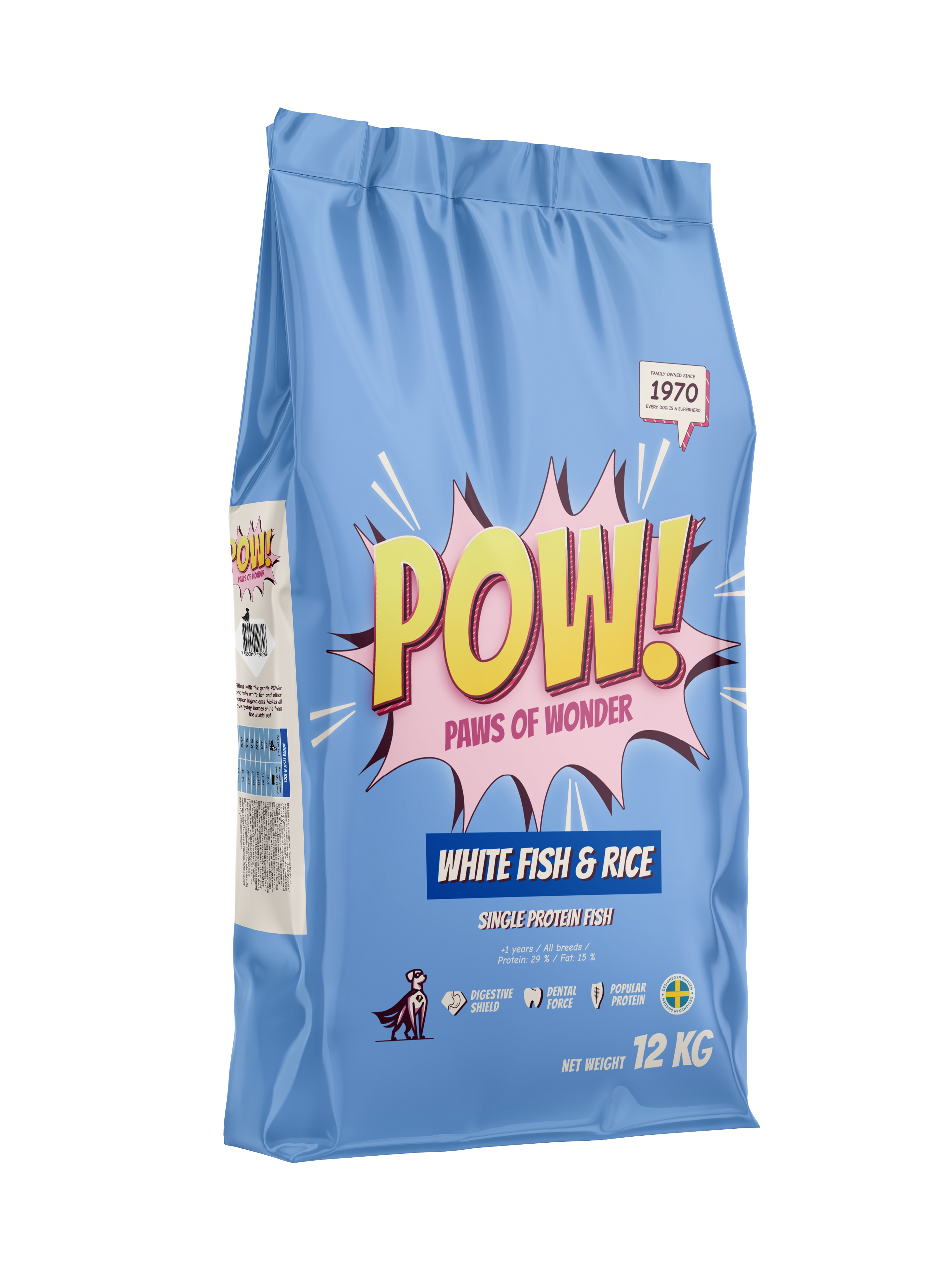 POW! Dog Adult White Fish 12 kg - 2