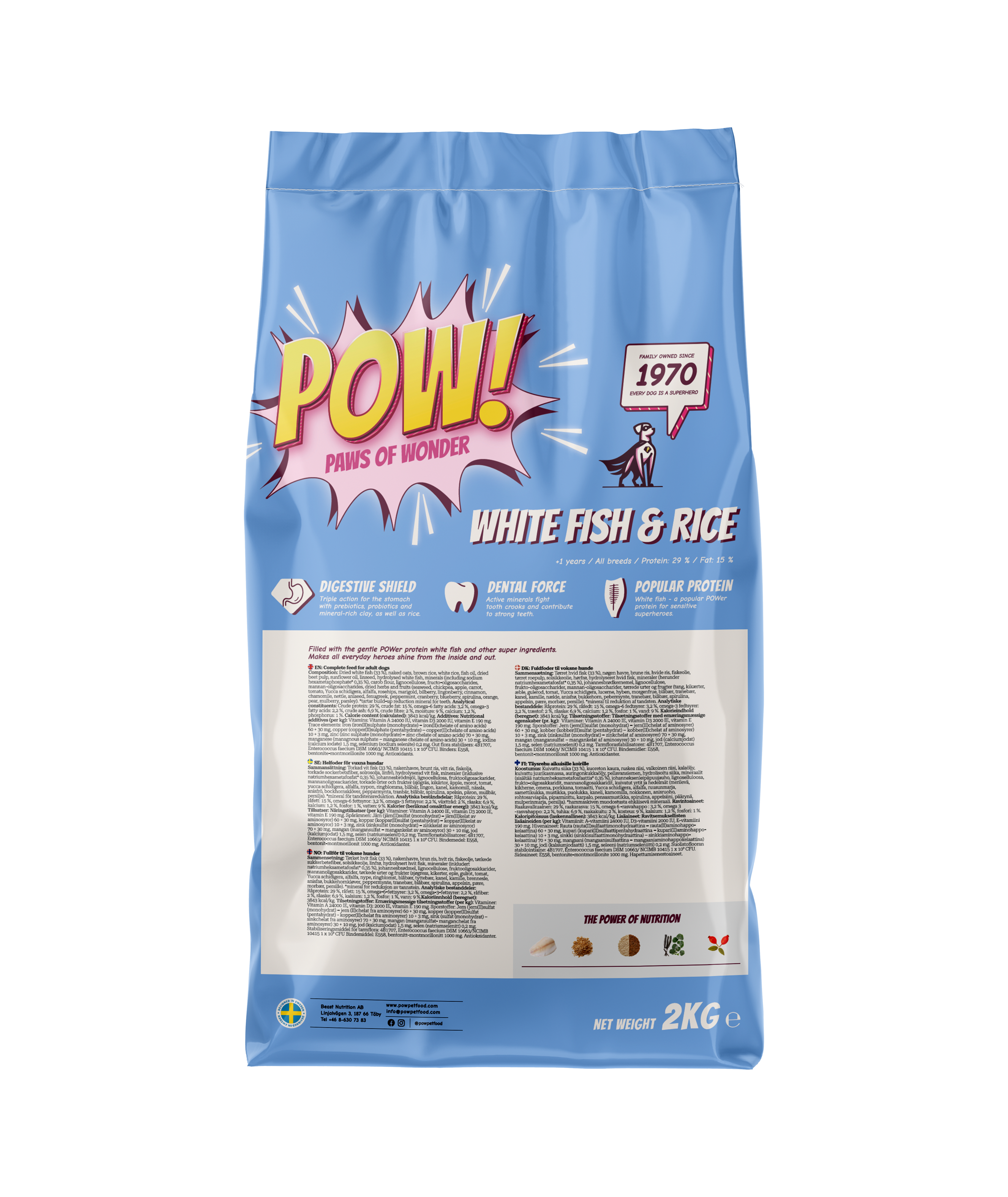 POW! Dog Adult White Fish 2 kg - 4