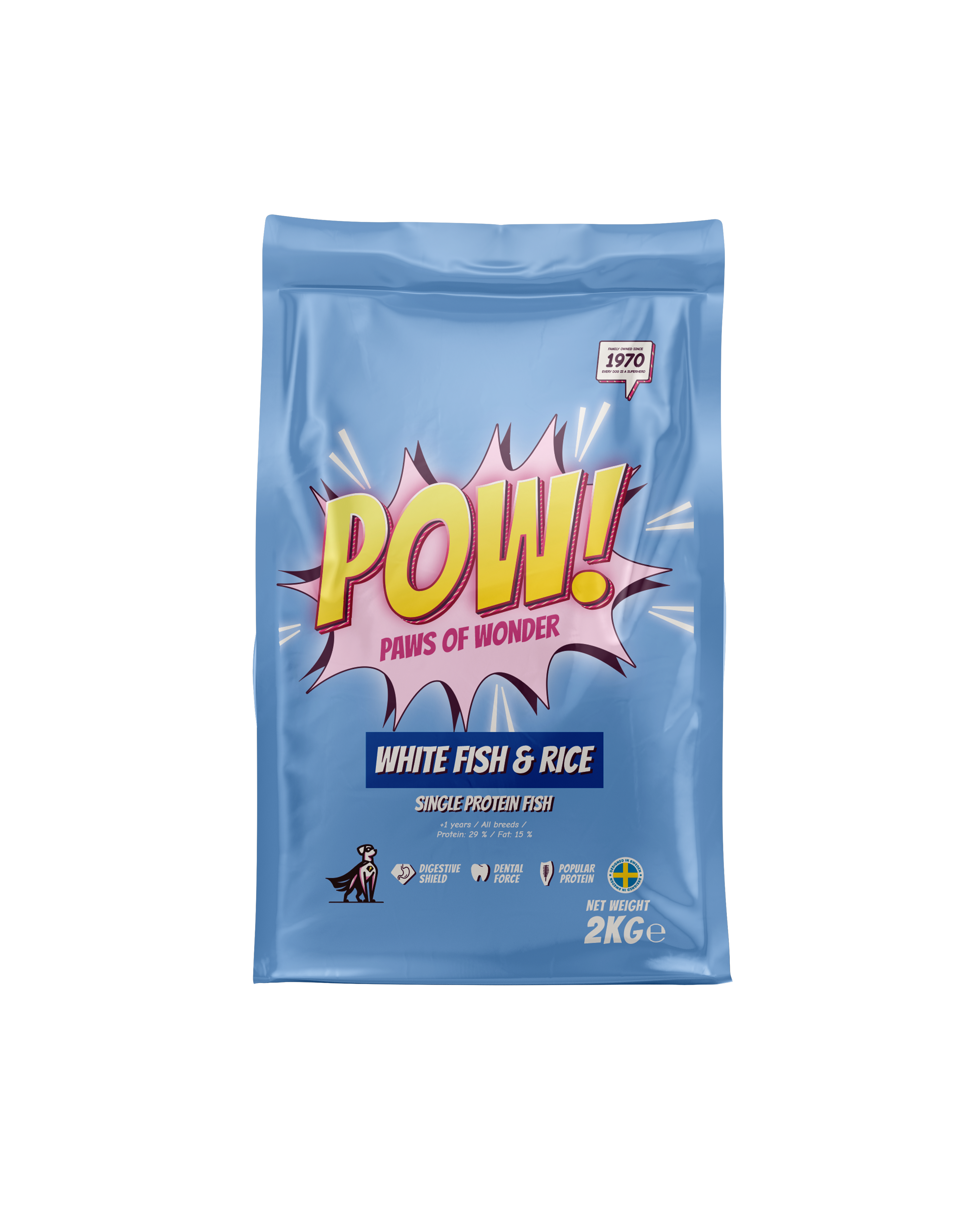 POW! Dog Adult White Fish 2 kg