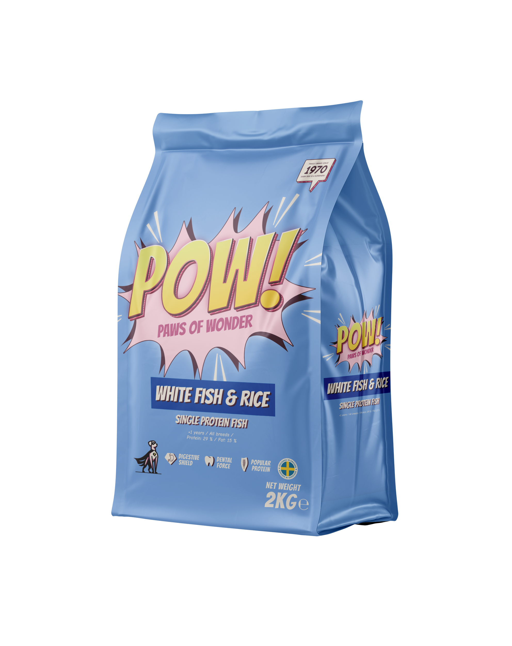 POW! Dog Adult White Fish 2 kg - 3