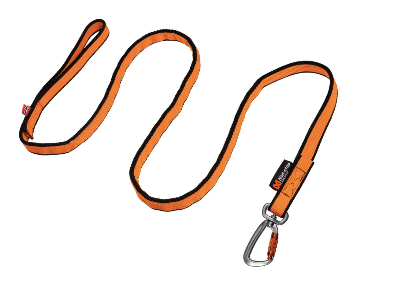 Non-Stop Bungee Leash -  Orange/Svart (2M eller 2,8M)