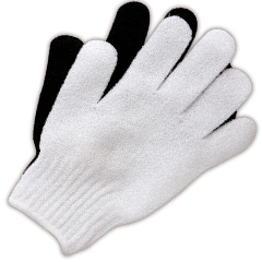 Exfoliating Gloves, black