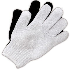 Exfoliating Gloves, black