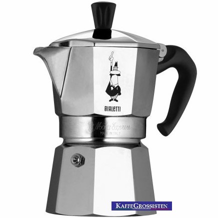 Bialetti Moka Express Stovetop and 6 Cups, Gift Set - Black