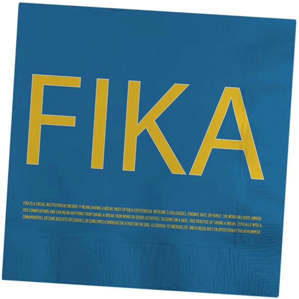 FIKA Servetter Gul/Blå