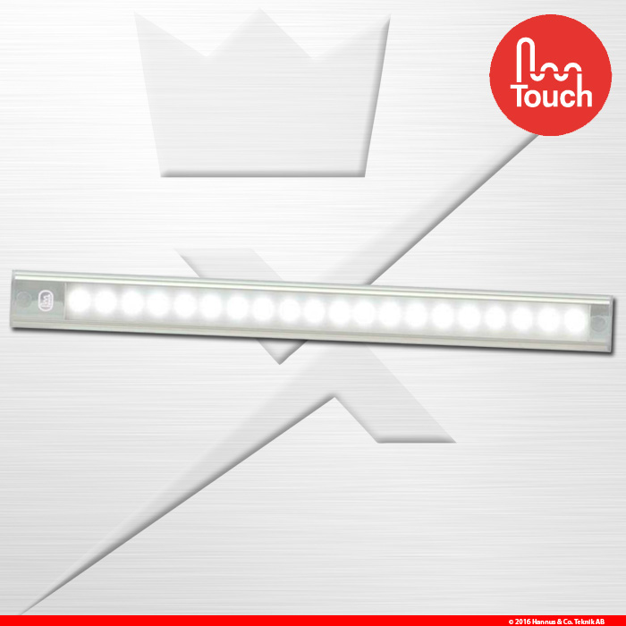 Interieur LED-lijst 260mm | AAN/UIT | Zilver