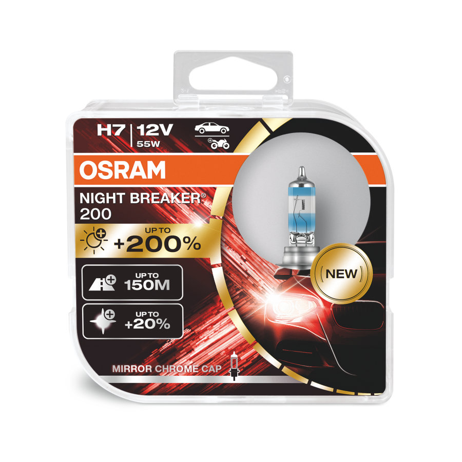 OSRAM NIGHT BREAKER 200 H7 The brightest halogen automotive light