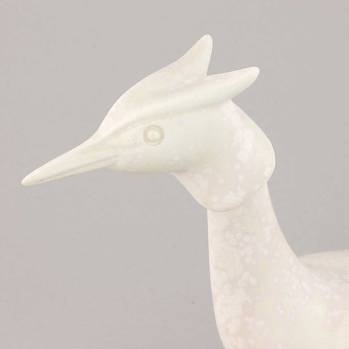 グナー・ニールンド  白い鳥  カイツブリ  1953年 (25/15cm)