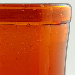 Erik Höglund (1950s) Brown Cylinder Vase with Folded Top 14 cm H881/135