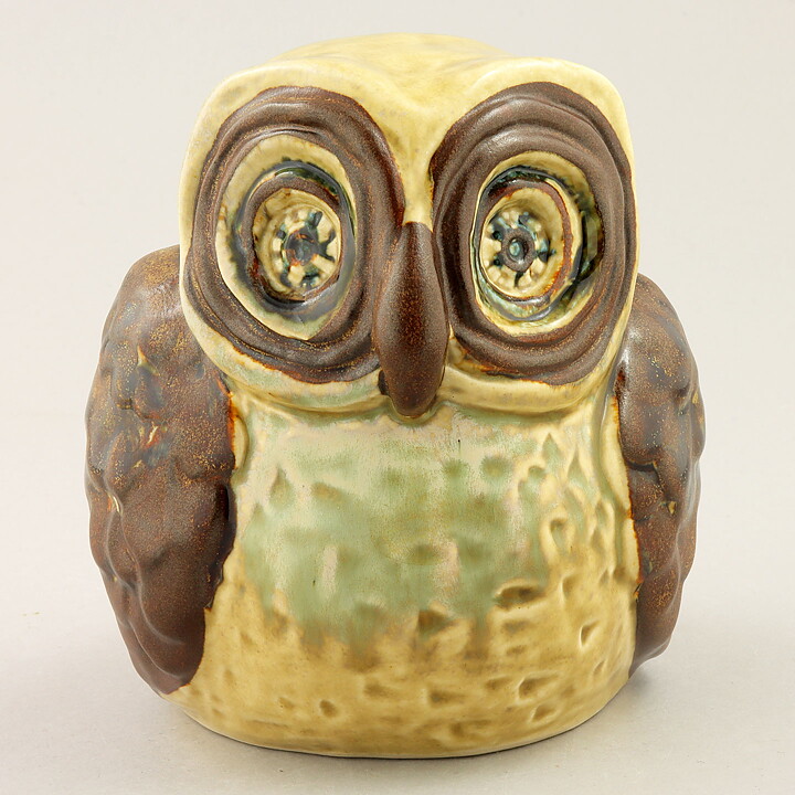 ゲルト・ヒオルト・ピーターセン  黄色の丸いフクロウ  12cm  1960年代