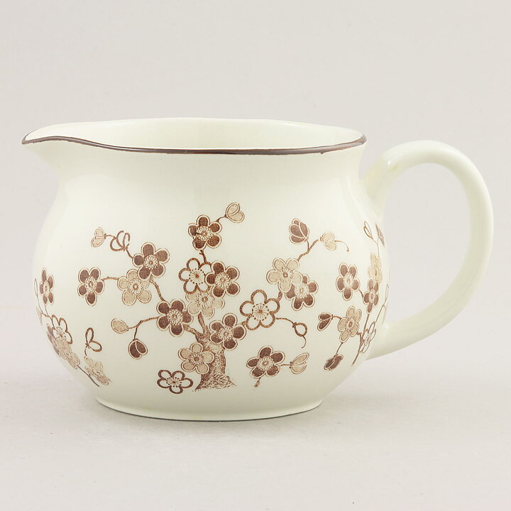 ジャッキー・リンド  Japonicaシリーズ  ピッチャー  茶色の花模様  15cm  1977年