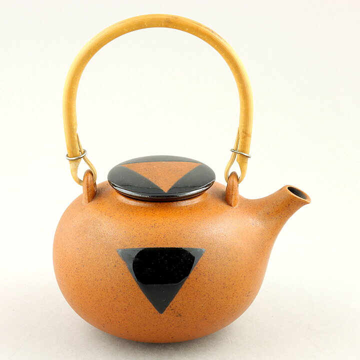 Inger Persson (Stream 1986) Brown Swelling Teapot with Black Decor 15 cm