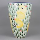 Eva Bengtsson (1980s) Majestic Cone Vase with Snake Motif 23 cm