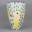 Eva Bengtsson (1980s) Majestic Cone Vase with Snake Motif 23 cm