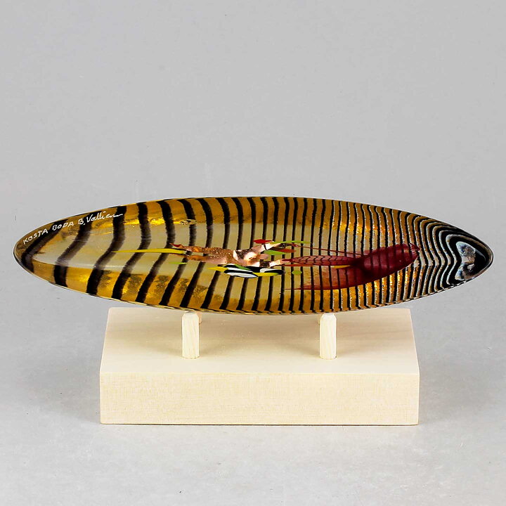 Bertil Vallien (2018) Glass Boat ”Diver” (17 cm)