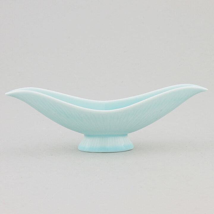 Gunnar Nylund (Paranta 1954) Blue Bowl with Wave Relief 17 cm